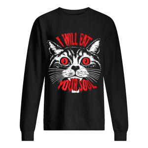 I Will Eat Your Soul Satanic Cat Spooky Halloween shirt