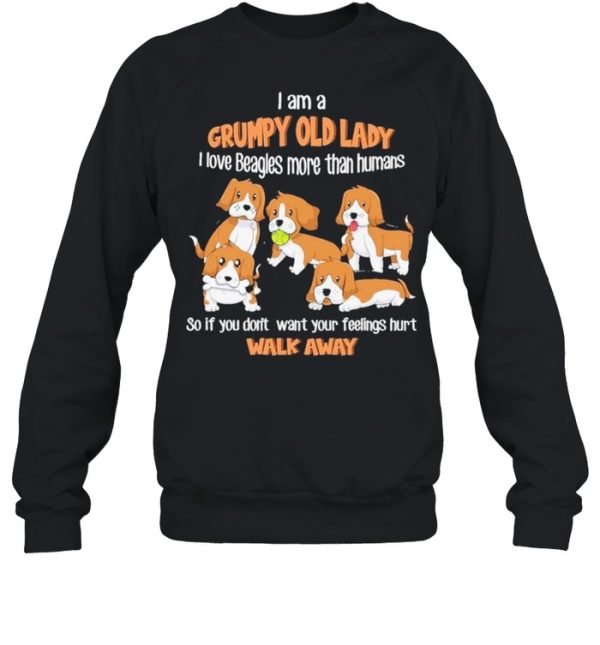 I am a grumpy old lady I love Beagles more than humans shirt