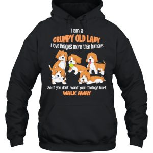 I am a grumpy old lady I love Beagles more than humans shirt 3