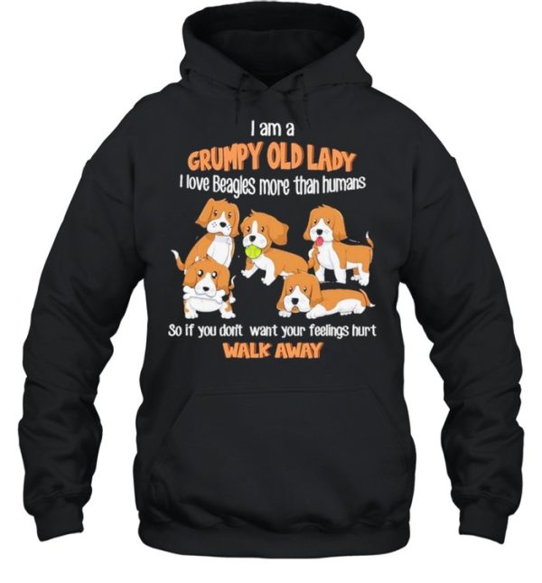 I am a grumpy old lady I love Beagles more than humans shirt