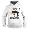 I bite grabbers feminist trump black cat shirt