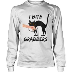 I bite grabbers feminist trump black cat shirt
