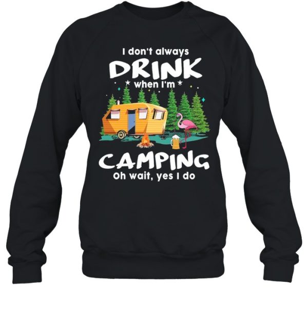 I dont always drink when Im Camping oh wait yes I do shirt