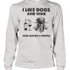 I like golden retriever and wine and maybe 3 people shirt