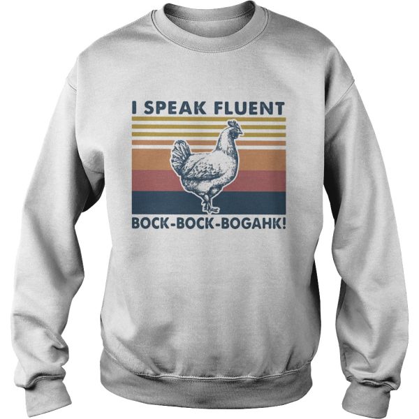 I speak fluent bockbockbogahk vintage retro shirt