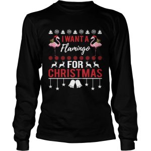 I want a flamingo for Christmas shirt 2