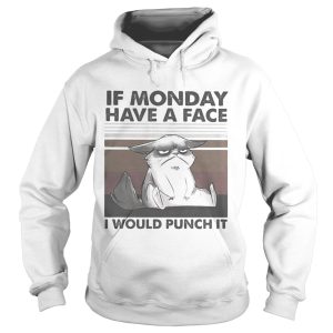 IF MONDAY HAVE A FACE I WOULD PUNCH IT CAT VINTAGE RETRO shirt