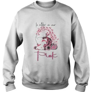 IN OCTOBER WE WEAR PINK ELEPHANT PUMPKIN BREAST CANCER AWARENESS shirt 2