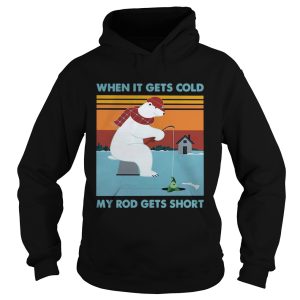 Ice Fishing When It Gets Cold My Rod Gets Short Panda Funny shirt