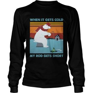 Ice Fishing When It Gets Cold My Rod Gets Short Panda Funny shirt