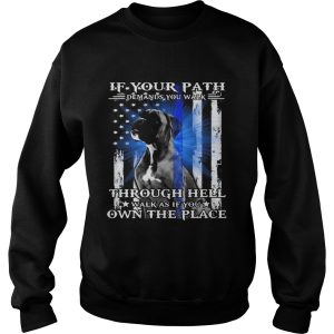 If your path demands you walk through hell walk as if you own the place pug american flag independe 2