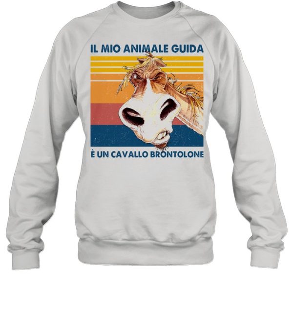 Il Mio Animale Guida E Un Cavallo Brontolone Vintage Shirt