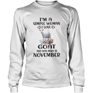 Im A Simple Woman I Love Goat And Was Born In November shirt 2