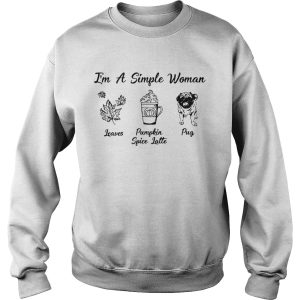 Im A Simple Woman I Love Leaves Pumpkin Spice Latte Shirt 3