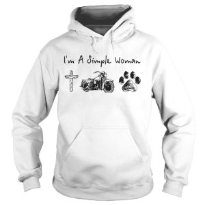 Im A Simple Woman Jesus Motorcycle Dog Paw shirt 1