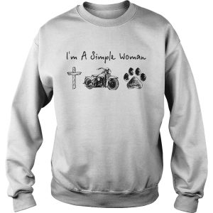 Im A Simple Woman Jesus Motorcycle Dog Paw shirt 2