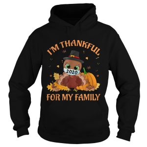 Im Thankful For my family thanksgiving turkey wearing mask shirt 1