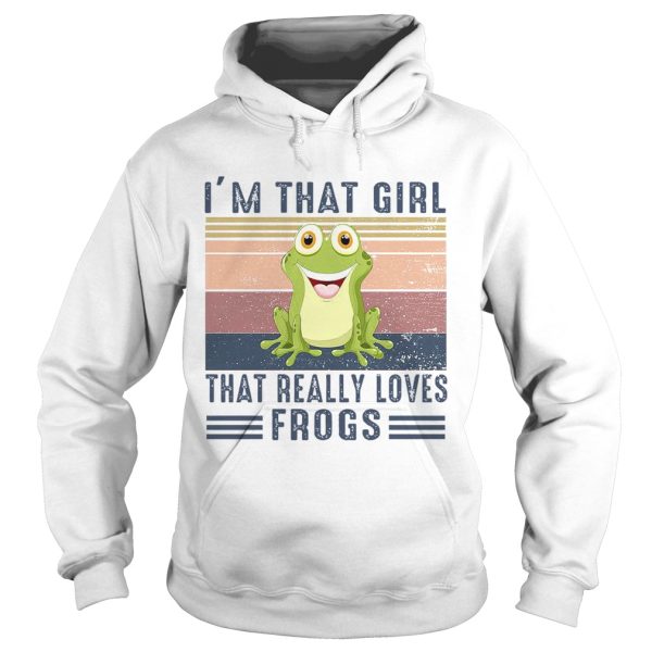 Im That Girl That Really Loves Frogs Vintage Retro Shirt