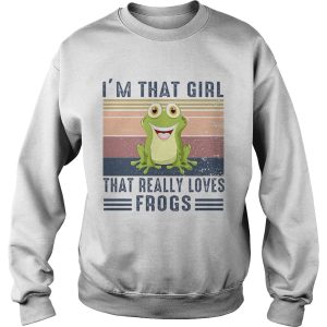 Im That Girl That Really Loves Frogs Vintage Retro Shirt 2