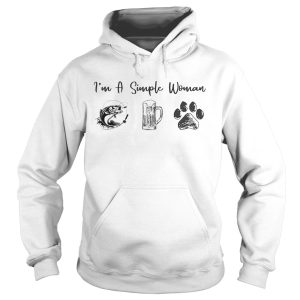 Im a simple woman Fishing Beer Dog shirt 1