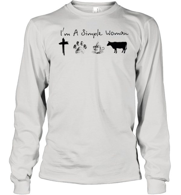 Im a simple woman Jesus dog coffee and horse shirt