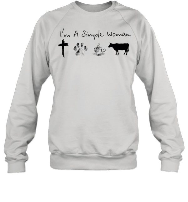 Im a simple woman Jesus dog coffee and horse shirt