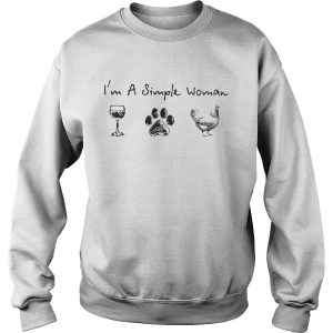 Im a simple woman Wine Dog Chicken shirt 2