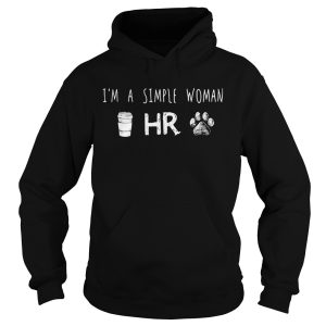 Im a simple woman coffee hr paw dogs shirt