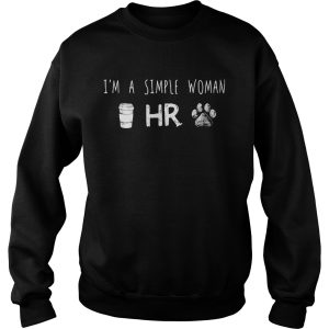 Im a simple woman coffee hr paw dogs shirt 2