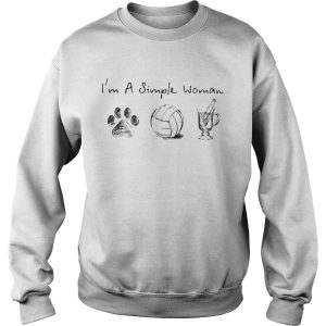 Im a simple woman dog paw volleyball shirt