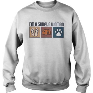 Im a simple woman flip flop camping paw dog shirt