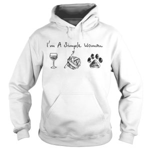 Im a simple woman wine knitting paw dogs shirt 1