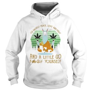 Im mostly peace love and hight and a little go fuck yourself vintage weed shirt 1