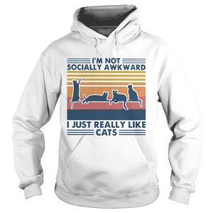 Im not socially awkward I just really like cats vintage shirt 1