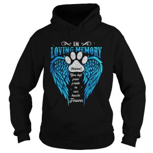 In Loving Memory Name You Left Paw Prints In Our Hearts Forever Footprint Wing shirt 1