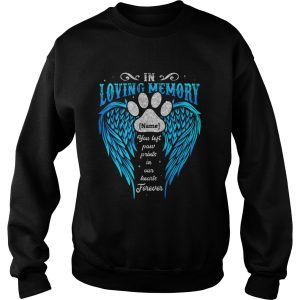 In Loving Memory Name You Left Paw Prints In Our Hearts Forever Footprint Wing shirt