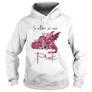 In October We Wear Pink Pumpkin Dragon Halloween shirt 1