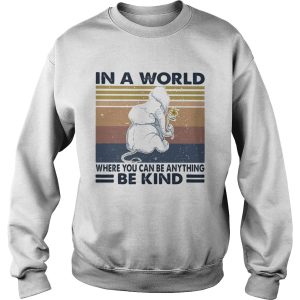 In a world where you can be anything be kind elephant vintage retro shirt 2