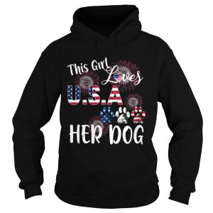 Independence Day This Girl Loves USA And Her Dog shirt