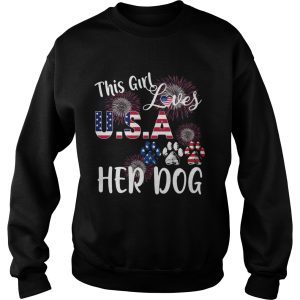 Independence Day This Girl Loves USA And Her Dog shirt