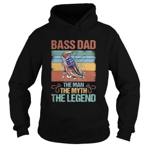 Independence day fishing bass dad the man the myth the legend vintage retro shirt 1