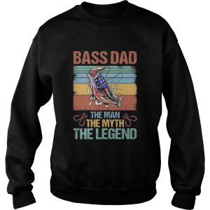 Independence day fishing bass dad the man the myth the legend vintage retro shirt 2