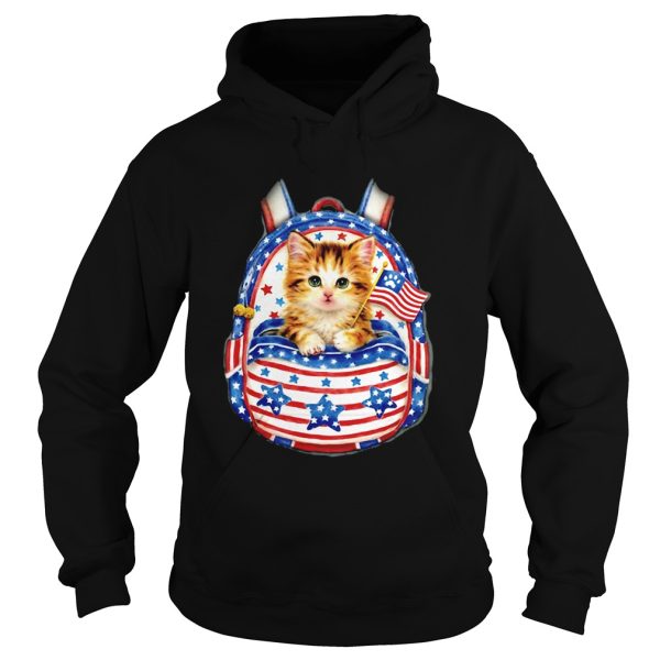 Independence day flag USA cat bag shirt