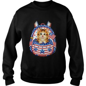 Independence day flag USA cat bag shirt