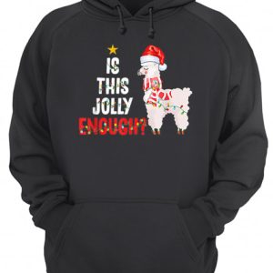 Is This Jolly Enough Llama Funny Xmas Christmas shirt 3