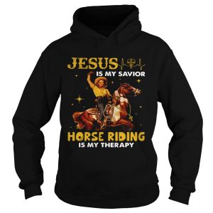 JESUS IS MY SAVIOR HORSE RIDING IS MY THERAPY LADY shirt 1