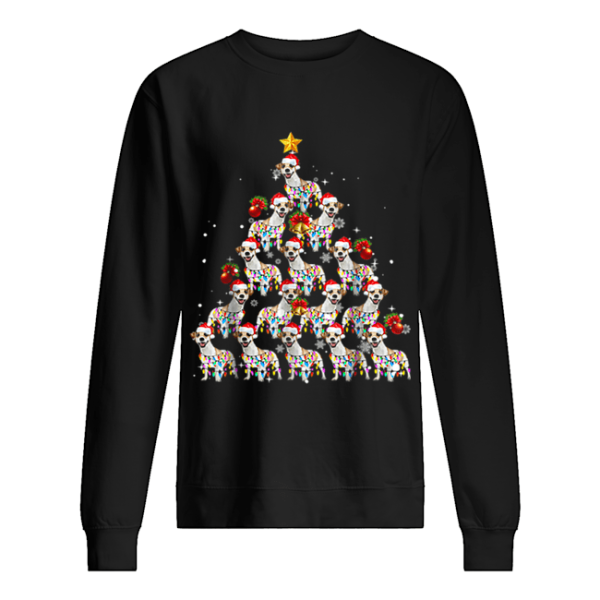 Jack Russell Dog Lights Lover Christmas Tree shirt