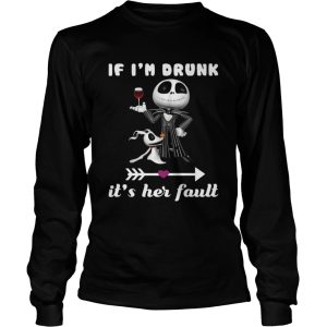 Jack Skellington Dog If Im drunk its her fault shirt 2