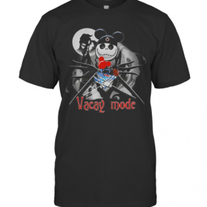 Jack Skellington Hug Stitch Vacay Mode Halloween T-Shirt