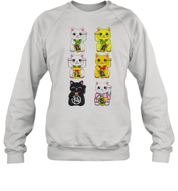 Japanese Lucky Maneki Neko Cats Shirt